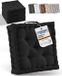 Beautissu Set de 4 coussins de siège Coussin de matelas 50x50x8 cm - coussin de sol avec poignée de transport pratique - coussin noir - Mila