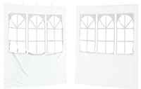 vidaXL Party Tent Zijwand 2 stuks 200 x 195 cm Wit PE en staal