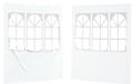 vidaXL Party Tent Zijwand 2 stuks 200 x 195 cm Wit PE en staal