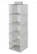 Merkloos Hangende organizer - Schoenenrek hangend - 5 vakken - Grijs en wit - 30 x 30 x H105 cm