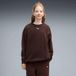 Puma joggingpak met ronde hals - donkerbruin Effen - maat 164
