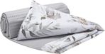 Baby Medi Partners Baby deken 100% Katoen Wafel 75x100 Hert in bladeren met grijze wafel