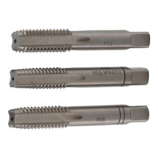 BGS tapset voor-, midden- en na-snijder M14 x 2,0, 3 dlg.