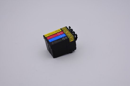 KATRIZ huismerk inkt voor Epson T1811XL Zwart + T1812XL Cyaan + T1813XL Magenta + T1814YXL Geel (4stuks) - Met chip