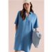 Denim Look Kleid, mid blue wash