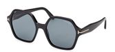 Tom Ford Romy Ft 1032 Lunettes de Soleil Femme Noir Géométrique Gris 56mm