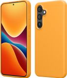 kwmobile telefoonhoesje geschikt voor Samsung Galaxy S25 - Hoesje met siliconen coating - Smartphone case in fruitig oranje