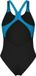 Arena Badpak Openings V Back Zwart-Turquoise