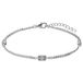 Lucardi - Dames Zilveren armband met zirkonia - Armband - 925 Zilver - Zilverkleurig - 19 cm