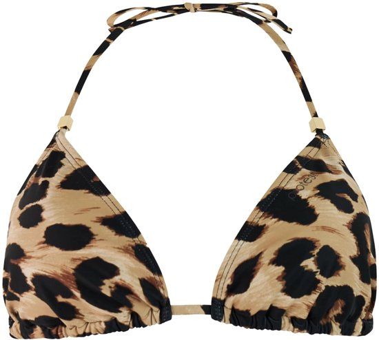 Protest MIXAles - Triangel bikini top Dames - Koordsluiting - Uitneembare vulling - Normale pasvorm - Bruin