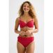 BEACHWAVE omslag bikinibroekje met lurex en textuur rood