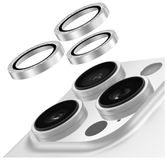 AVY Camera Lens Protector Rings | Geschikt voor Apple iPhone 13 Pro / 13 Pro Max | Camera Lens Protector Glas | Schokbestendig | Krasbestendig | met Applicator | Glitter Zilver