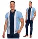 Moraj Elegante T-Shirt Poloshirt met Korte Mouwen Modieus - Blauw/Wit - 3XL