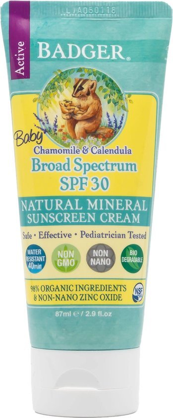 Badger Natuurlijke Zonnebrandcrème (Geschikt voor baby's) -