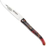 Laguiole en Aubrac Cosmos, Secret Garden Primrose L0512UIHPRLSU, Sandvik 12C27, Fire Elder Burl zakmes, 12 cm