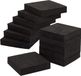 Sans marque 12x tampons anti-vibrations pour machine à laver, réfrigérateur et sèche-linge - amortisseurs noir 10x10cm