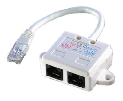 ROLINE T-Adapter Cat. 5e, UTP - White - 0.17m