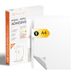 OFITURIA Etiqueta Adhesiva, Papel de Pegatina para Imprimir, con Papel Adhesivo Permanente y Fácil Despegue, Color Blanco, 100 Hojas, A4