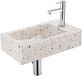 Saniclass Fuente Fonteinset - 40x22x10cm - kraangat rechts - fonteinkraan chroom - afvoerplug - verlaagd sifon - mat beige