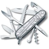 Victorinox Taschenmesser Huntsman (15 functies, schere, houtzagen, kurkentrekker) zilver transparant