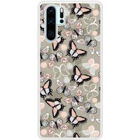 P30 Pro Vintage Butterflies Beschermende siliconen case