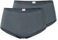 Schiesser Midislip set van 2 nachtblauw-wit gestreept - Modal Essentials Dames Onderbroek