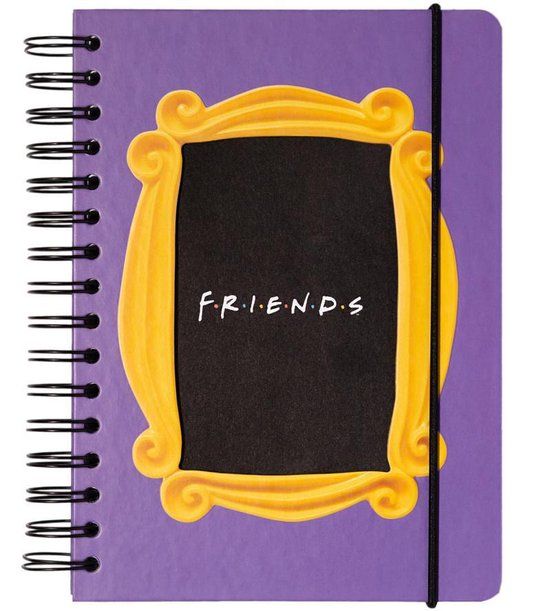 Friends Notitieboek Hardcover A5 Paars/geel