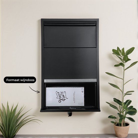 ParcelXL® Pakketbrievenbus - Pakketbox - Vrijstaand - Zwart