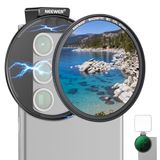 NEEWER 67 mm magnetisch CPL-filter polarisatiefilter voor telefoon, cirkelpolarisatiefilter met Cold Shoe cameralenclip, fotoaccessoire compatibel met iPhone Samsung Galaxy Android mobiele telefoons