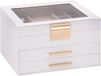 vidaXL Sieradendoosje 3-laags 23x20,5x14 cm wit