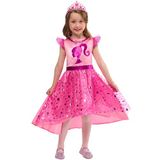 Rubies Officiële Barbie verkleedset kinderkostuum, kinderverkleedkleding, maat leeftijd 4-6 jaar