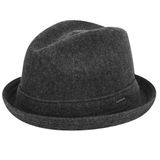 Kangol Woolplayer Trilby Hoed Unisex Volwassenen S Grijs Wol Effen Herfst/Winter 6447BC