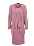 Goldner Jurk met chiffon omslag Elegante jerseyjurk met chiffonjasje
