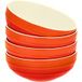 SILVERCREST® Bol de service ou Set de coupelles (Set de 4 bols à snacks, orange)