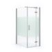 Maxaro Douchecabine Diamond 110x80cm 8mm Helder Veiligheidsglas met Matte Strook Geborsteld RVS