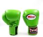 Twins Special BGVL-3 Lime - Leren bokshandschoenen - 14 oz - Lime groen