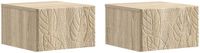 vidaXL Wandgemonteerde bijzettafel 2 st Sonoma eiken 34,5 x 33 x 20 cm