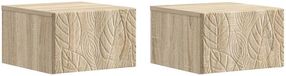 vidaXL Wandgemonteerde bijzettafel 2 st Sonoma eiken 34,5 x 33 x 20 cm