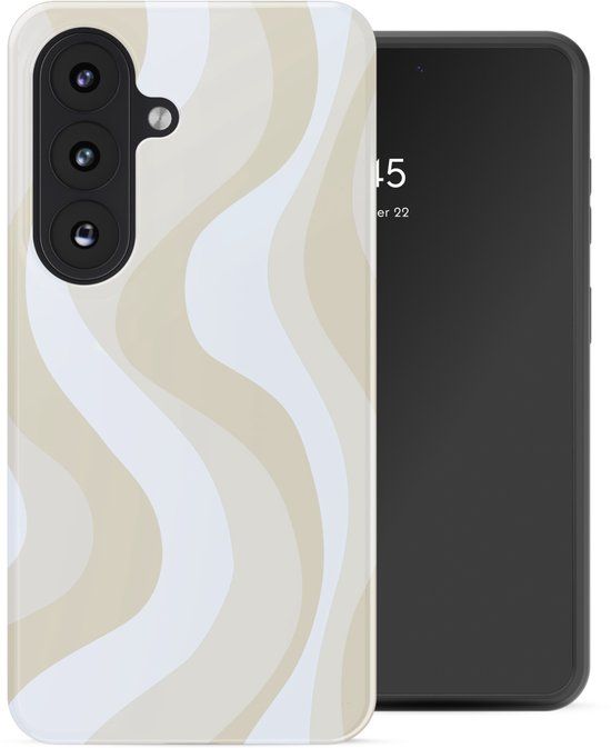 Selencia Hoesje - Geschikt voor Samsung Galaxy S26 - Backcover - Desert Waves Beige