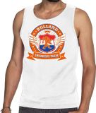 Bellatio Decorations Wit Holland drinking team tankop / mouwloos shirt rwb heren - Nederland/supporter kleding S