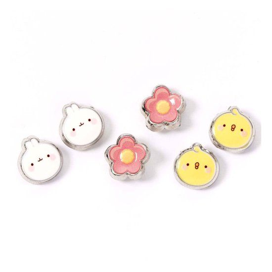 Molang The Carat Shop Molang Stud Earrings 3-pack Molang and Piu Piu Earrings