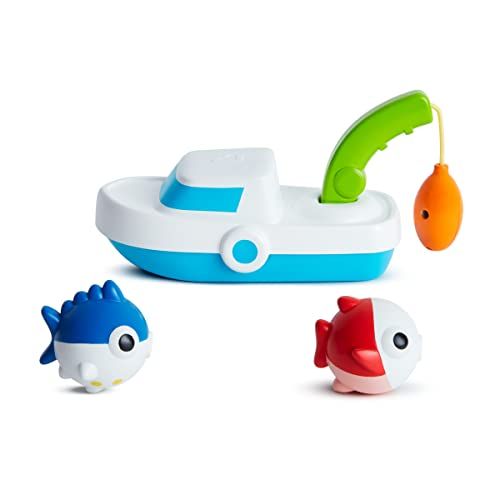 Munchkin Deep Sea Fishin Badspeelgoed voor peuters, magnetische vis, boot en hengel