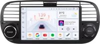 Happiq Autoradio avec Bluetooth et CarPlay pour Fiat 500 (2007-2015) - Convient pour Apple et Android - Stéréo - Navigation - 3Go 32Go - 7