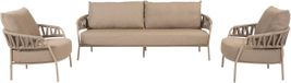 4 Seasons Outdoor Calma loungebank met Salute koffietafel latte 120 X 65 X 30 cm
