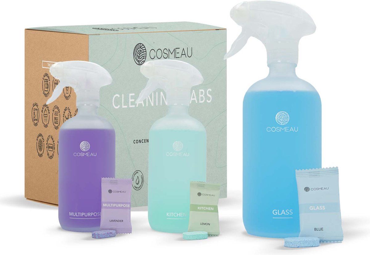 Cosmeau Schoonmaakmiddel Tabletten Cleaning Tabs - Keukenreiniger - Badkamerreiniger Sanitair- Glasreiniger