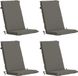 vidaXL - 4-Delige - Hoog - Rug - Bhair - Kussens - GEMERT - 4 - pcs - 100% - Polyester