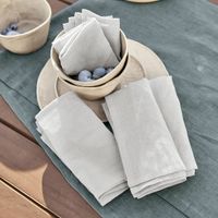 LOBERON Serviettes set van 4 Ghis lichtgrijs