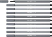 STABILO - Premium viltstift - Pen 68-10 Stuks - Donkergrijs