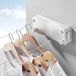 Merkloos 5.2m Intrekbare indoor kleding droogrek met dubbele lijn - Uitschuifbaar balkon droogrek voor muur - Geschikt voor slaapkamer, badkamer, balkon en tuin (wit)