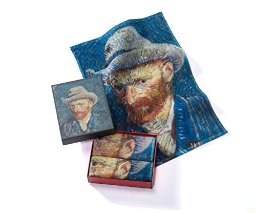 Musearta Unisex gastendoekjes set van 2 - Vincent Van Gogh Self-Portret met Grey Felt Hat - 40x60 cm - Katoen - GT2-VG-SH-V433123